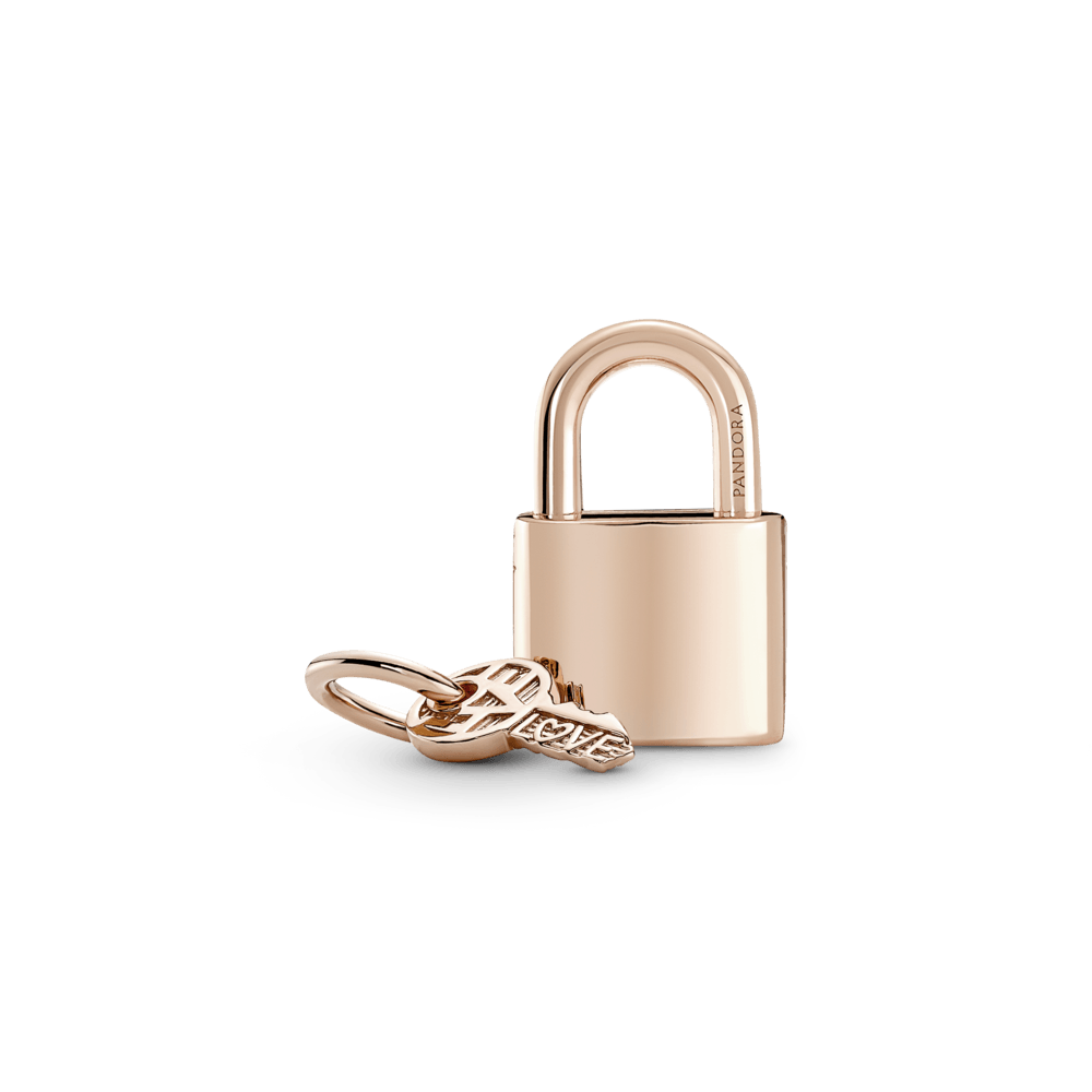 Imagem 3 do produto Charm Pendente Rose Cadeado E Chave