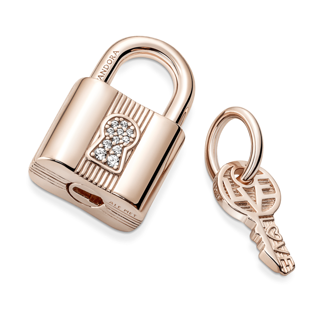 Imagem 4 do produto Charm Pendente Rose Cadeado E Chave