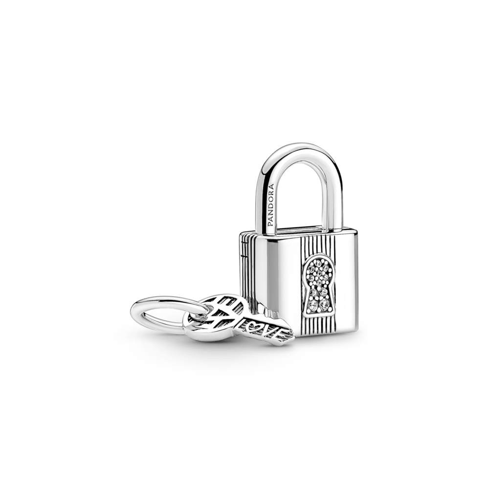 Imagem 1 do produto Charm Pendente Prata Cadeado E Chave
