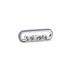 Link Conector Prata Elo Believe Em Pave