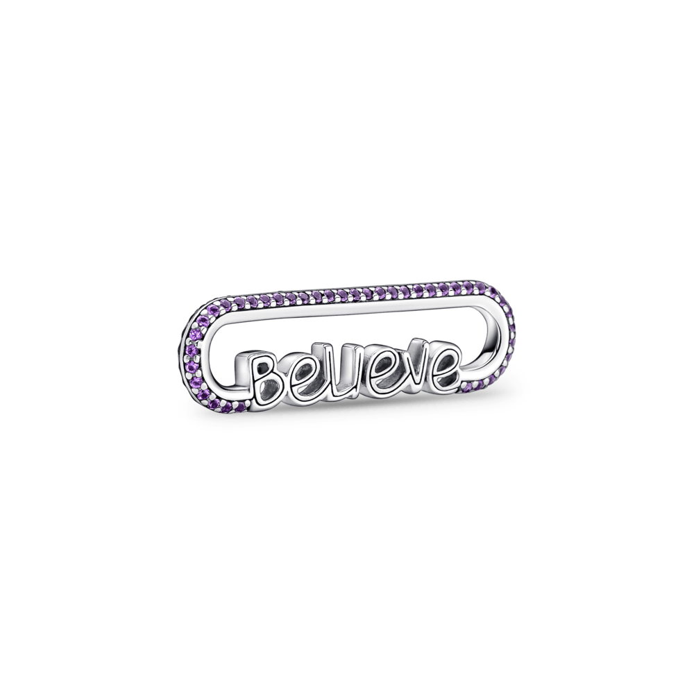 Imagem 1 do produto Link Conector Prata Elo Believe Em Pave