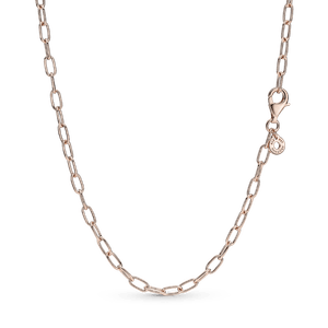 Colar Pandora Corrente De Elos Ouro Rose