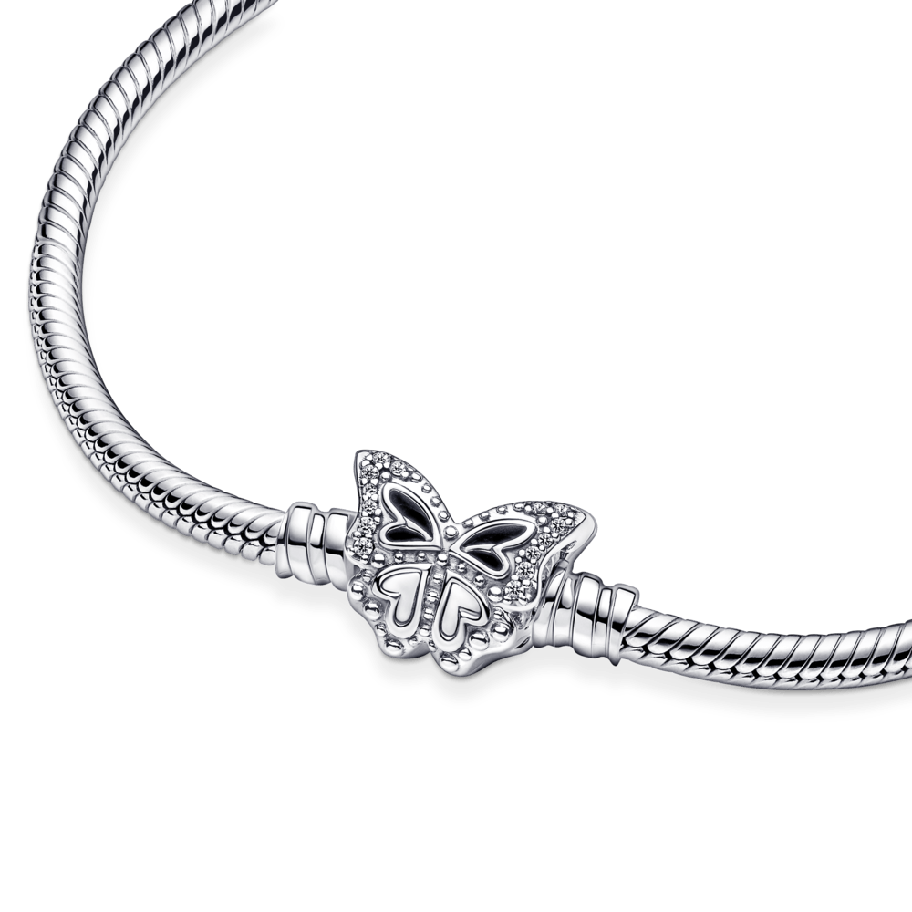 Imagem 3 do produto Bracelete de Prata em Trama e Fecho Borboleta