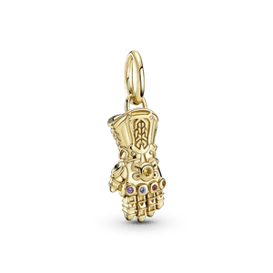 Charm de Ouro Pendente Marvel - Manopla do Infinito de Os Vingadores