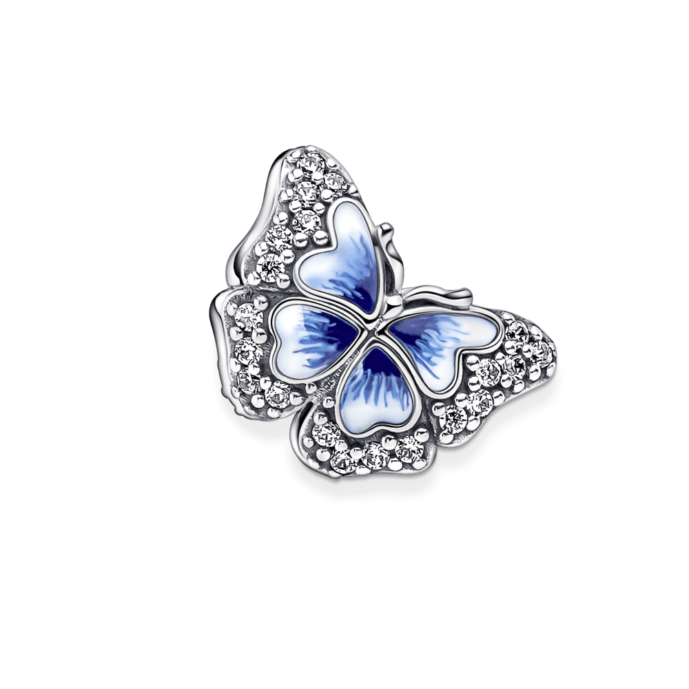 Imagem 3 do produto Charm Prata Borboleta Azul Brilhante