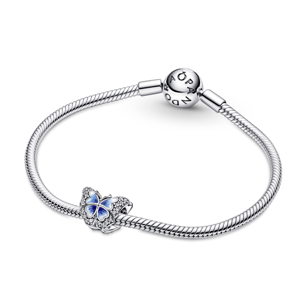 Imagem 4 do produto Charm Prata Borboleta Azul Brilhante