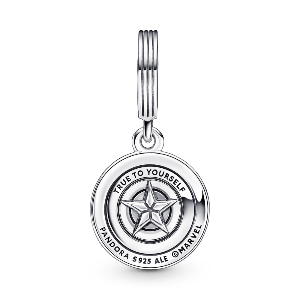 Imagem 3 do produto Charm Prata Pendente Marvel - Escudo Capitão América de Os Vingadores