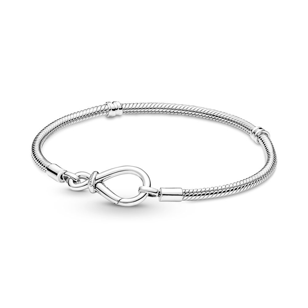 Imagem 1 do produto Bracelete de Prata em Trama e Fecho Símbolo do Infinito