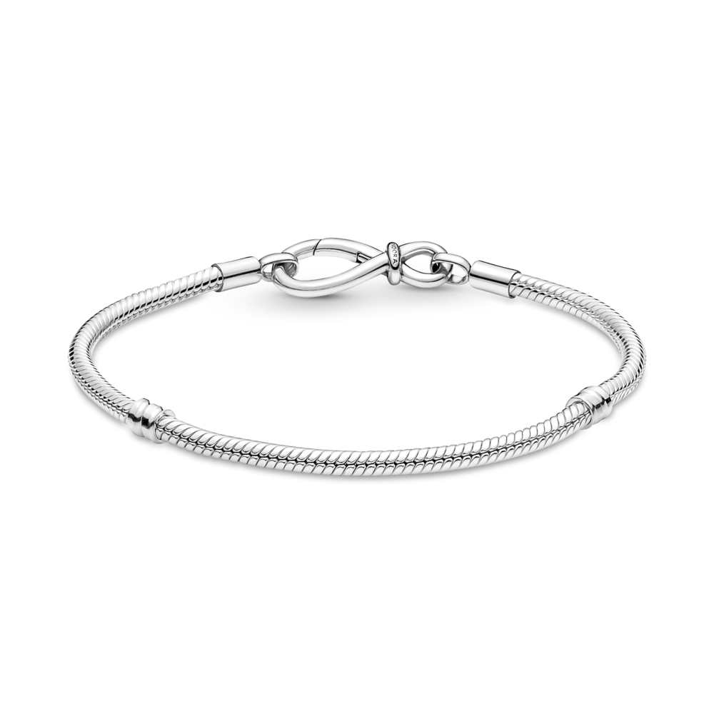Imagem 3 do produto Bracelete de Prata em Trama e Fecho Símbolo do Infinito