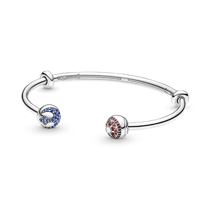 Bracelete de Prata Rígido Aberto Star Wars - Lados da Força