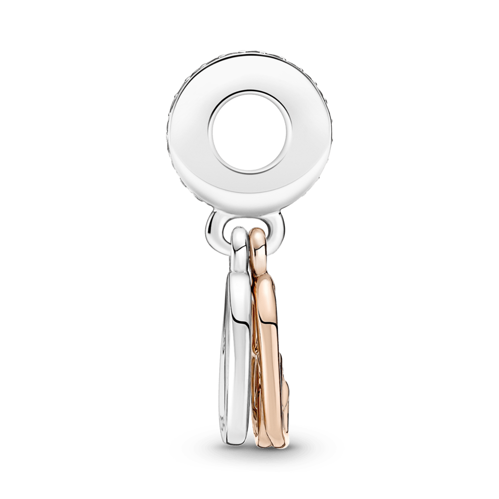 Imagem 2 do produto Charm Pendente Corações Entrelaçados Mãe em Dois Tons