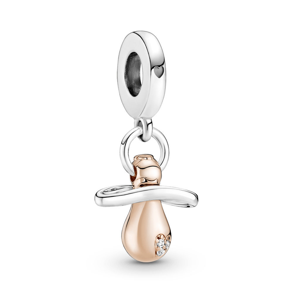 Imagem 1 do produto Charm Pendente Chupeta em Dois Tons