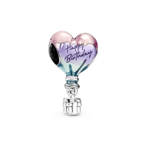 Charm Prata Pendente Balão de Ar Quente Feliz Aniversário