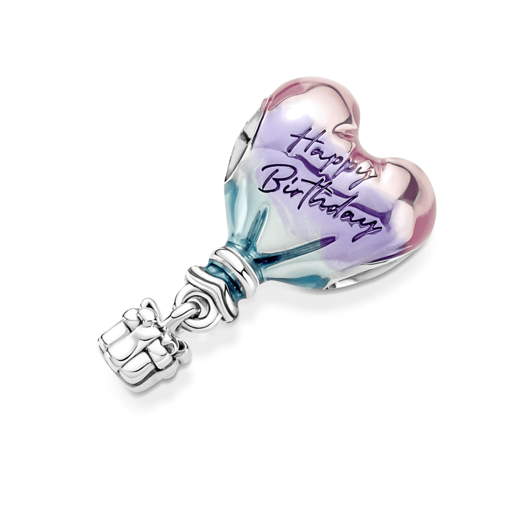 Imagem 3 do produto Charm Prata Pendente Balão de Ar Quente Feliz Aniversário
