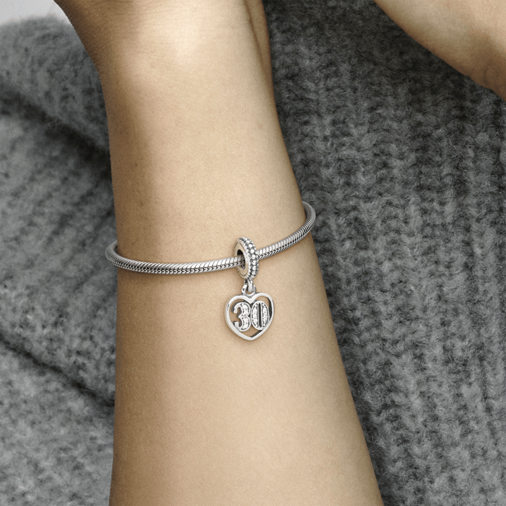 Imagem 4 do produto Charm De Prata 30 Anos De Amor