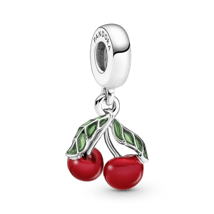 Charm Prata Pendente Cerejas