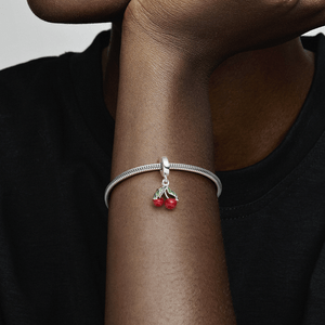 Charm Prata Pendente Cerejas