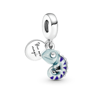 Charm Prata Pendente Camaleão Muda de Cor