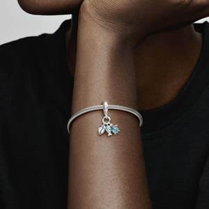 Charm Prata Pendente Peixe, Tartaruga Marinha e Concha