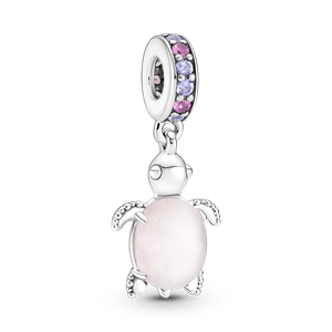 Charm Pendente Tartaruga Marinha Rosa