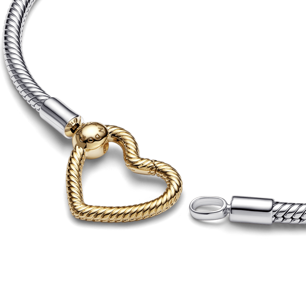 Imagem 2 do produto Bracelete Em Trama Com Fecho De Coracao Pandora Moments