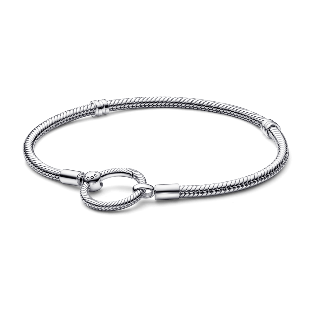 Imagem 1 do produto Bracelete de Prata em Trama e Fecho Porta-Charms O