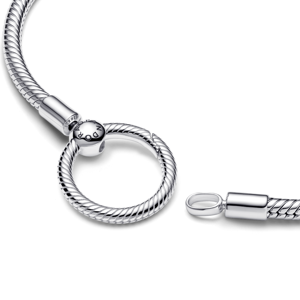 Imagem 3 do produto Bracelete de Prata em Trama e Fecho Porta-Charms O