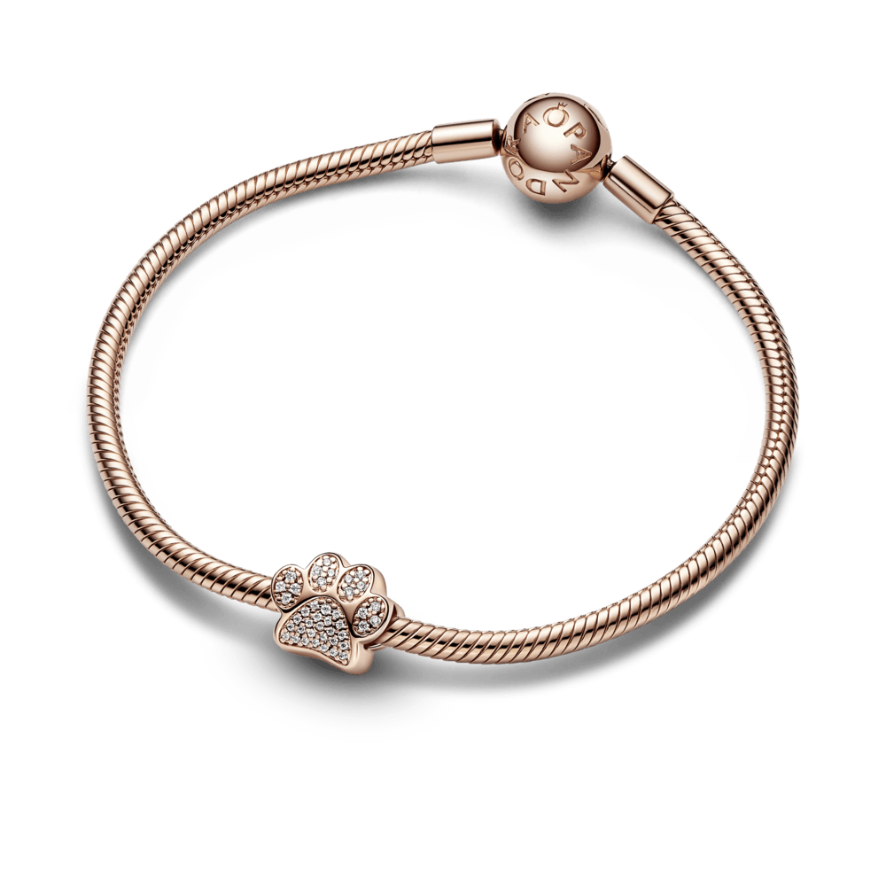 Imagem 4 do produto Charm Ouro Rosé Patinha Brilhante
