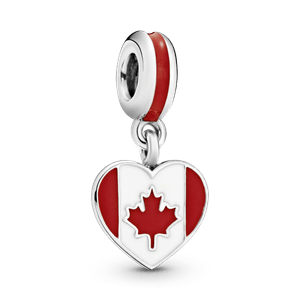 Charm Pendente Coração Canadense