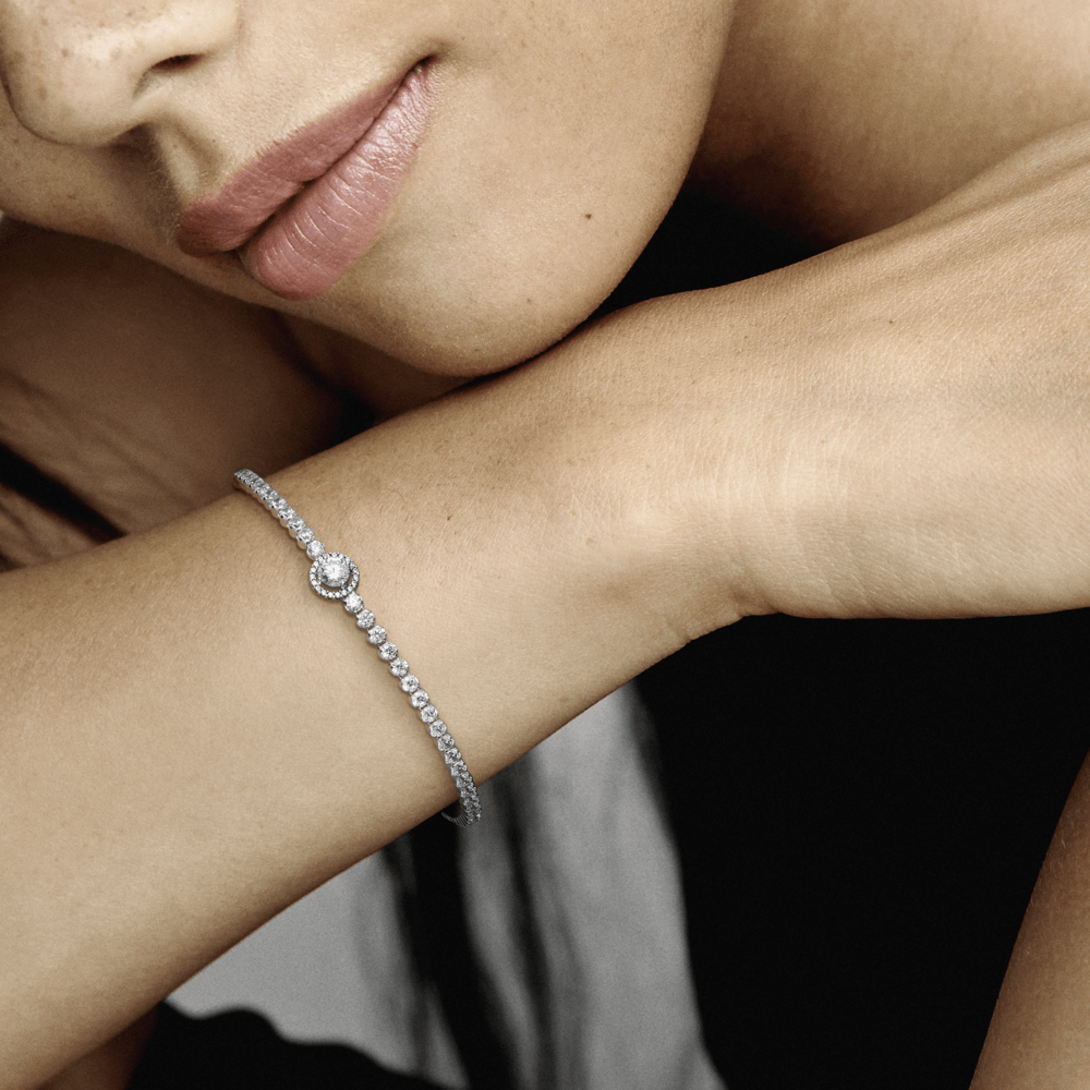 Imagem 5 do produto Bracelete de Prata Brilhante em Pavé