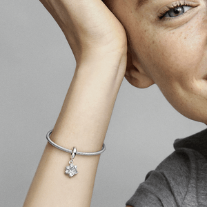 Charm Prata Pendente Patinha Brilhante