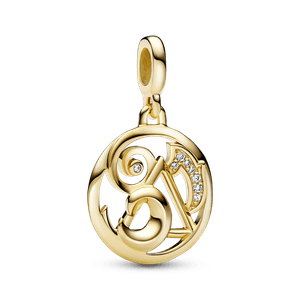 Charm de Ouro Medalhão Elementos da Natureza