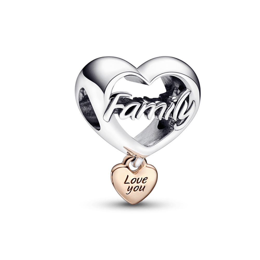 Imagem 1 do produto Charm Pendente Coração Te Amo Família
