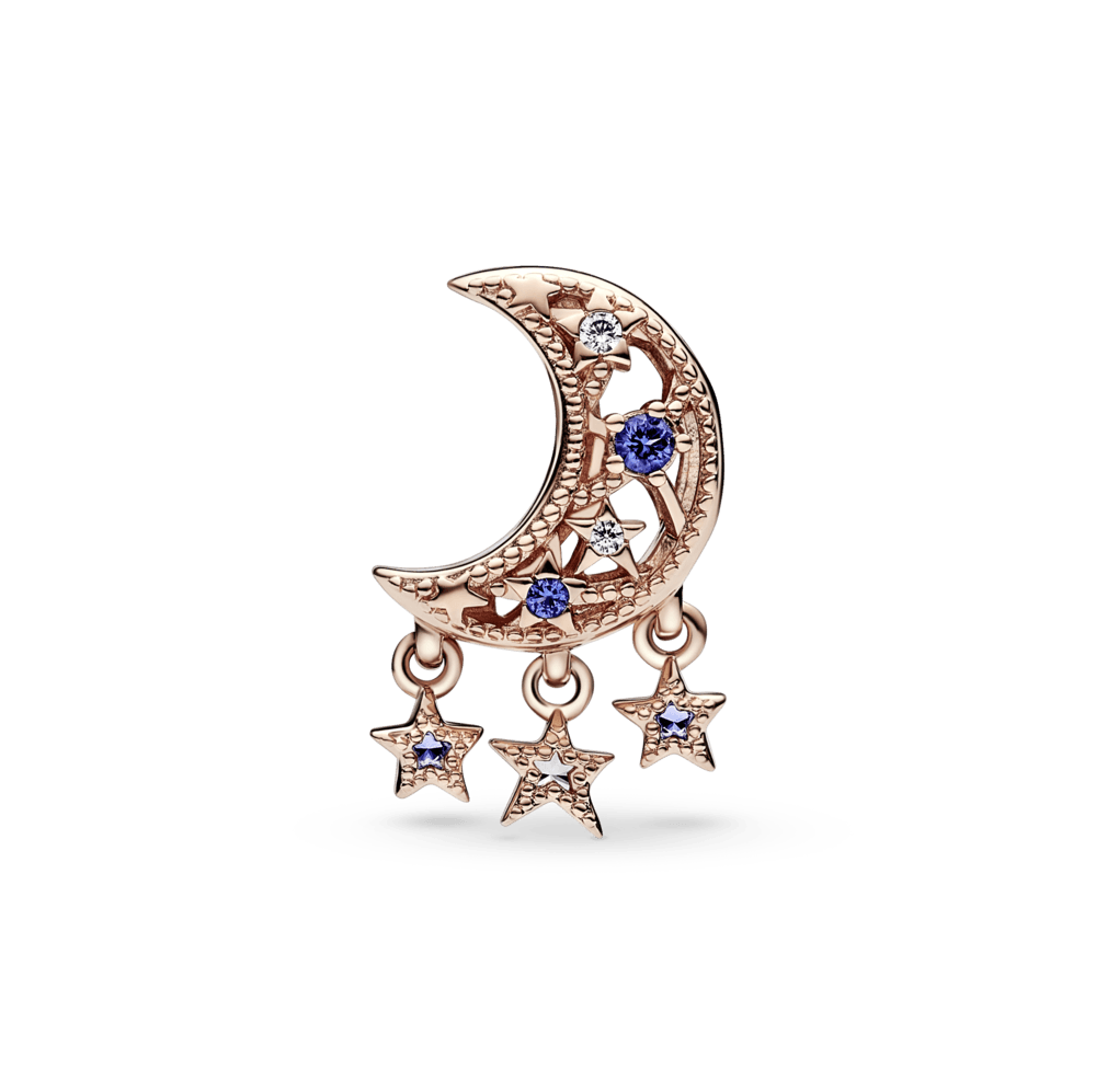 Imagem 4 do produto Charm Ouro Rose Estrela E Lua Crescente