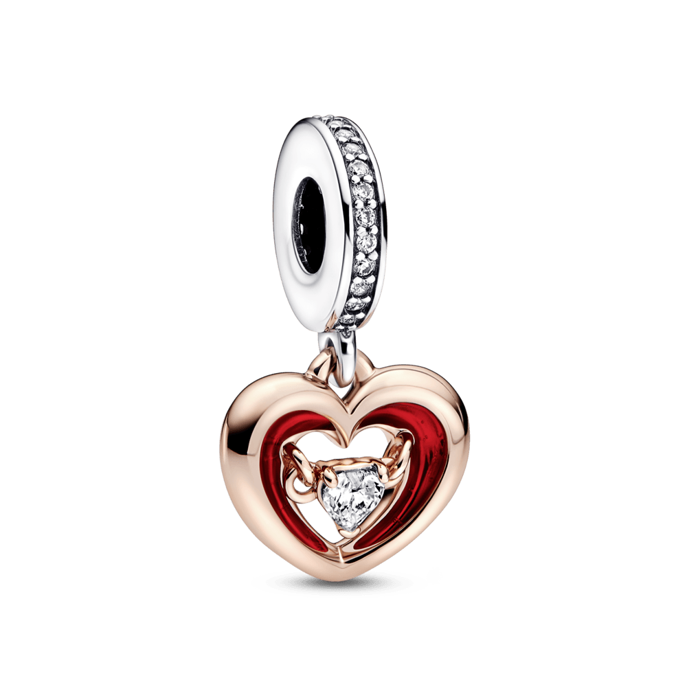Imagem 1 do produto Charm Pendente Coração Radiante em Dois Tons