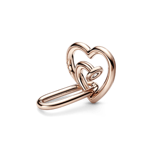 Link Conector Ouro Rose Duplo Prego E Coracao
