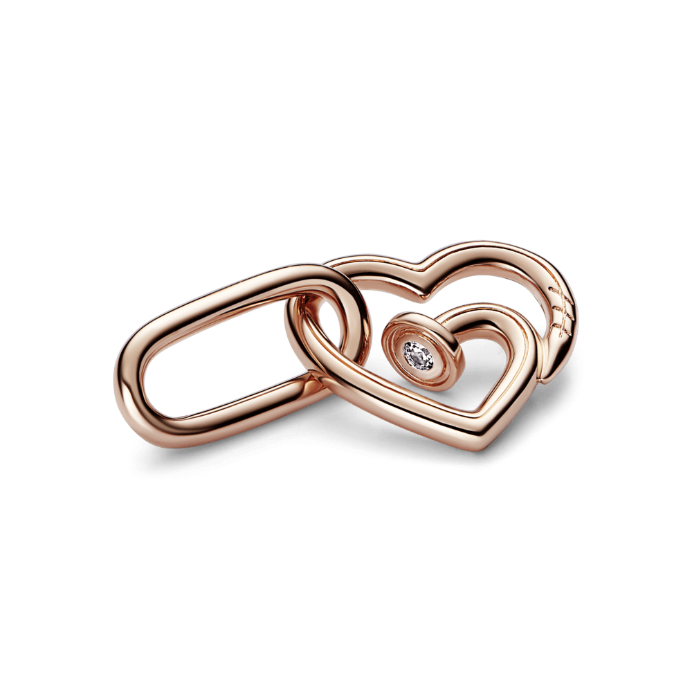 Imagem 3 do produto Link Conector Ouro Rose Duplo Prego E Coracao