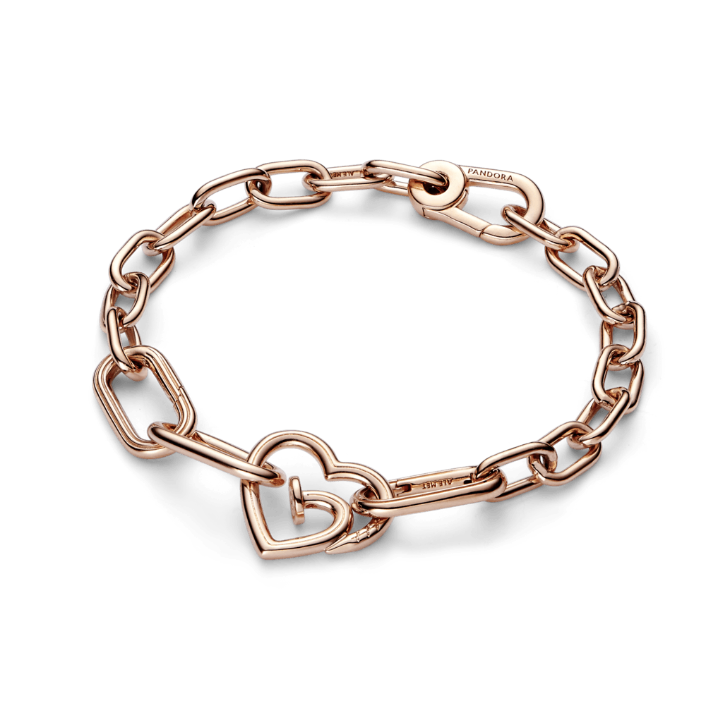 Imagem 4 do produto Link Conector Ouro Rose Duplo Prego E Coracao