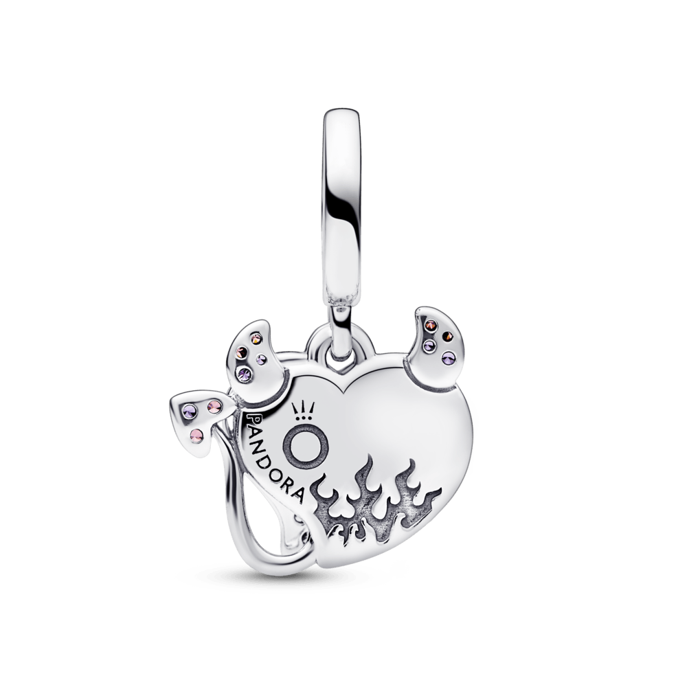 Imagem 3 do produto Charm Prata Pendente Coração do Diabinho