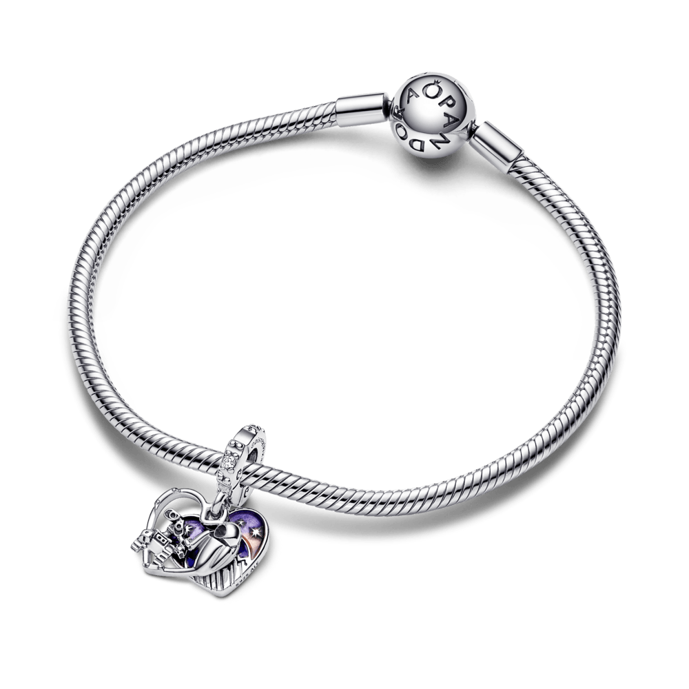 Imagem 3 do produto Charm Prata Pendente Disney Pixar - Wall-E e Eve Brilha no Escuro
