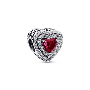 Charm Coracoes Nivelados Brilhantes