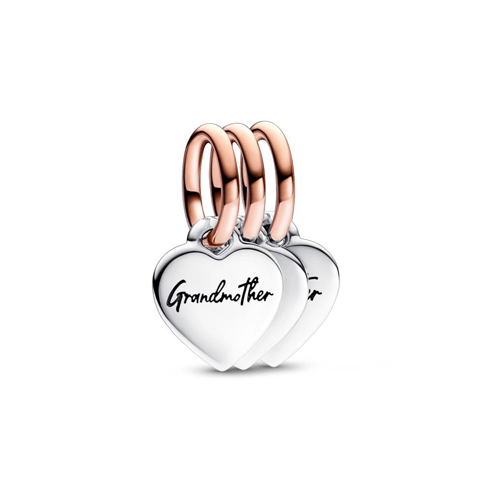Imagem 4 do produto Charm Pendente Divisível Corações Avó, Mãe e Filha