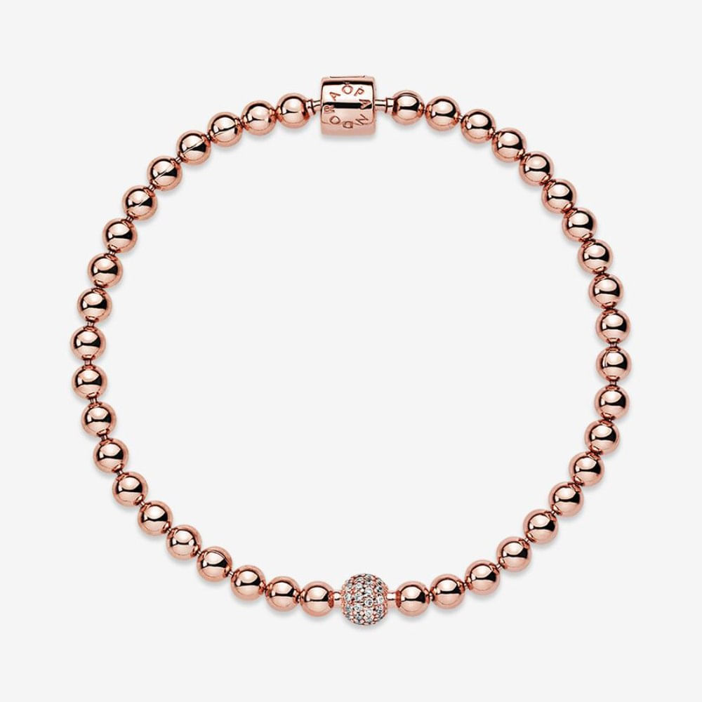 Imagem 2 do produto Bracelete Pandora Esfera Brilhante em Ouro Rosé