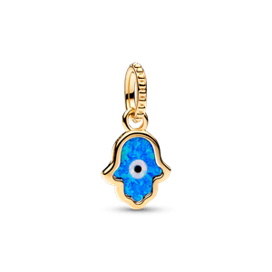 Charm Pendente Hamsa: Azul Opalescente