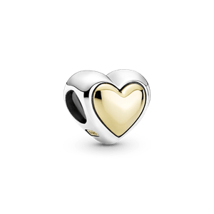 Charm De Coracao Dourado Em Ouro 14k