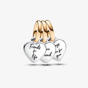 Charm Pendente Divisível da Amizade em Dois Tons