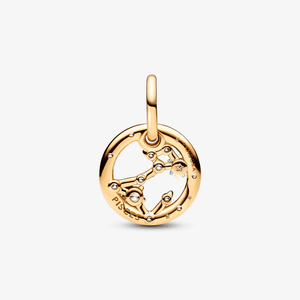 Pingente Signo Peixes - Charm de Ouro Pendente
