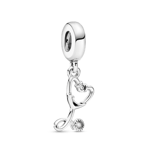 Charm Pendente Estetoscópio Coração