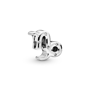 Charm Prata Signo de Capricórnio em Pavé