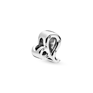 Charm Prata Signo de Leão em Pavé